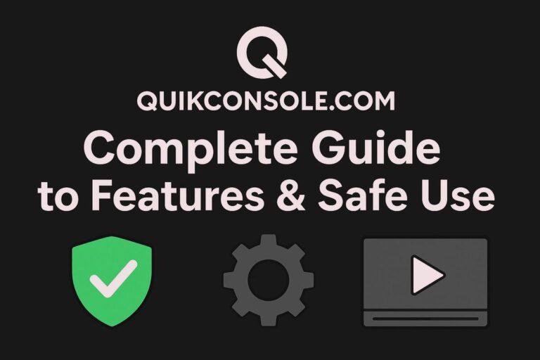 Quikconsole com: Complete Guide to Features & Safe Use